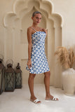 Maren Blue White Abstract Mini Dress