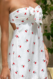 Sweet Cherries Red White Mini Dress