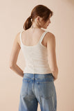 Sadie Beige Button Tank Top