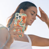 Noemi Orange Floral iPhone Case