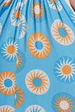 Serin Blue Abstract Sun Maxi Dress