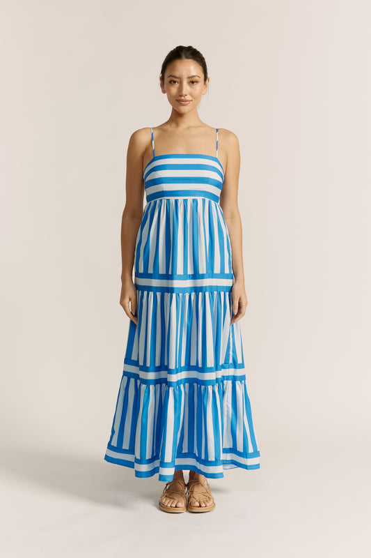 Lola Blue Stripe Maxi Dress