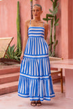 Lola Blue Stripe Maxi Dress