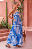 Lola Blue Stripe Maxi Dress