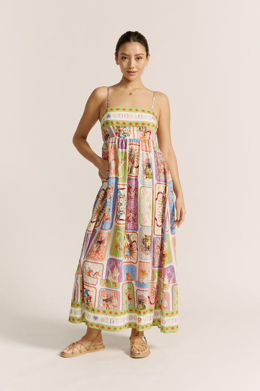 Tarot Multicolour Abstract Maxi Dress