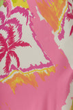 Paradisio Pink Tropical Bias Midi Dress