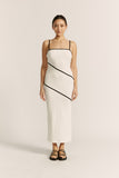 Elia White Contrast Maxi Dress