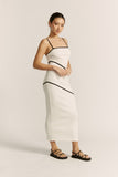 Elia White Contrast Maxi Dress