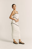 Elia White Contrast Maxi Dress