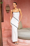 Elia White Contrast Maxi Dress