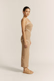 Elia Mocha Contrast Maxi Dress