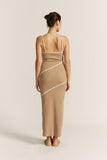 Elia Mocha Contrast Maxi Dress