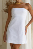 Beck White Strapless Mini Dress