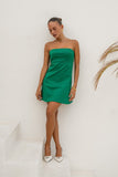 Beck Green Strapless Mini Dress