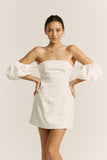 Penelope White Puff Sleeve Mini Dress