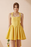 Clara Yellow Corset Mini Dress