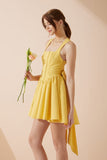 Clara Yellow Corset Mini Dress