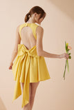 Clara Yellow Corset Mini Dress