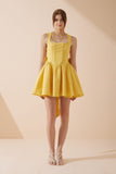 Clara Yellow Corset Mini Dress