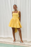 Clara Yellow Corset Mini Dress