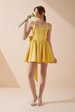 Clara Yellow Corset Mini Dress