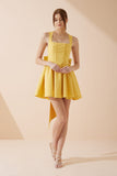 Clara Yellow Corset Mini Dress