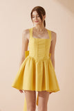 Clara Yellow Corset Mini Dress