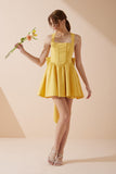 Clara Yellow Corset Mini Dress