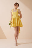 Clara Yellow Corset Mini Dress