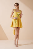 Clara Yellow Corset Mini Dress