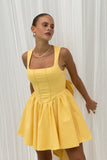 Clara Yellow Corset Mini Dress