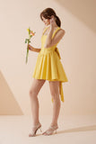 Clara Yellow Corset Mini Dress