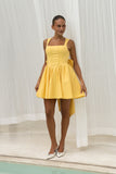 Clara Yellow Corset Mini Dress