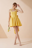 Clara Yellow Corset Mini Dress