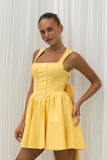 Clara Yellow Corset Mini Dress