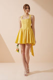 Clara Yellow Corset Mini Dress