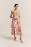 Emery Pink Floral Midi Dress