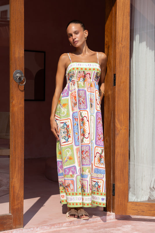 Tarot Multicolour Abstract Maxi Dress