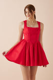 Claire Red Corset Mini Dress