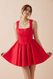 Claire Red Corset Mini Dress