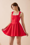 Claire Red Corset Mini Dress