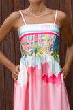 Amalfi Pink Abstract Maxi Dress