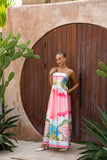 Amalfi Pink Abstract Maxi Dress