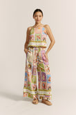 Tarot Multicolour Abstract Wide Leg Pants