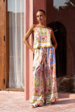 Tarot Multicolour Abstract Wide Leg Pants