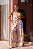 Tarot Multicolour Abstract Wide Leg Pants