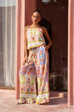 Tarot Multicolour Abstract Wide Leg Pants