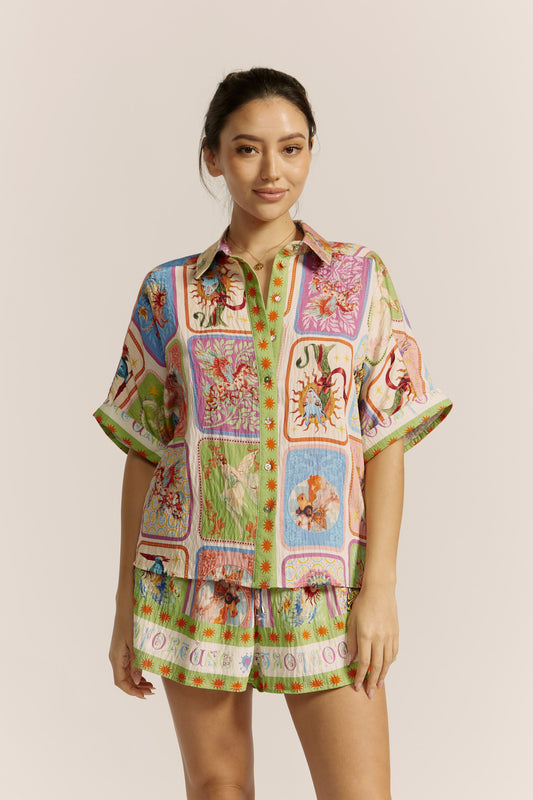 Tarot Multicolour Abstract Shirt