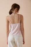 Eliza Pink Lace Satin Cami Top