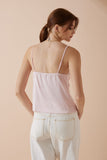 Eliza Pink Lace Satin Cami Top